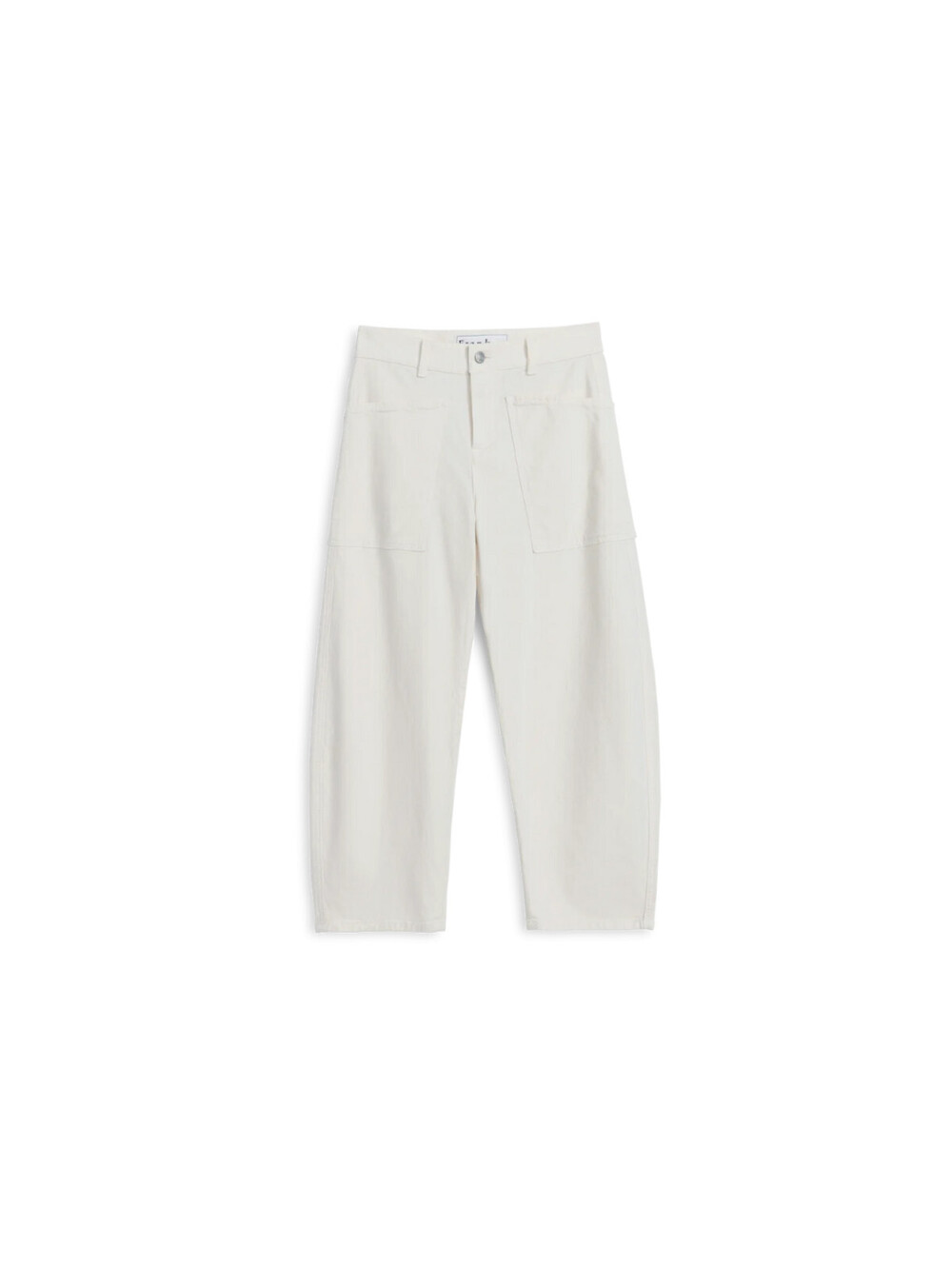 NEW,  Bray Barrel Leg Cotton Twill Pants in Chalk Sz 10 #P4119